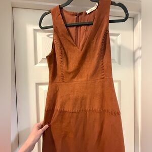 Lush Terracotta Sleeveless Mini Dress